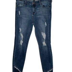 Celebrity Pink Distressed Mid Rise Ankle Skinny Jeans, Size 9/29